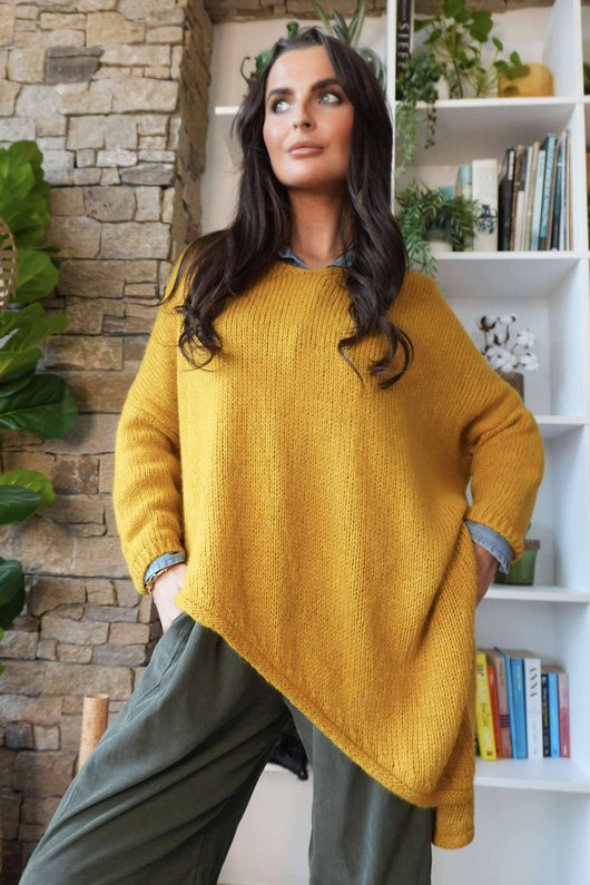  Big Softie Super Slant Knit Jumper Dijon /9=